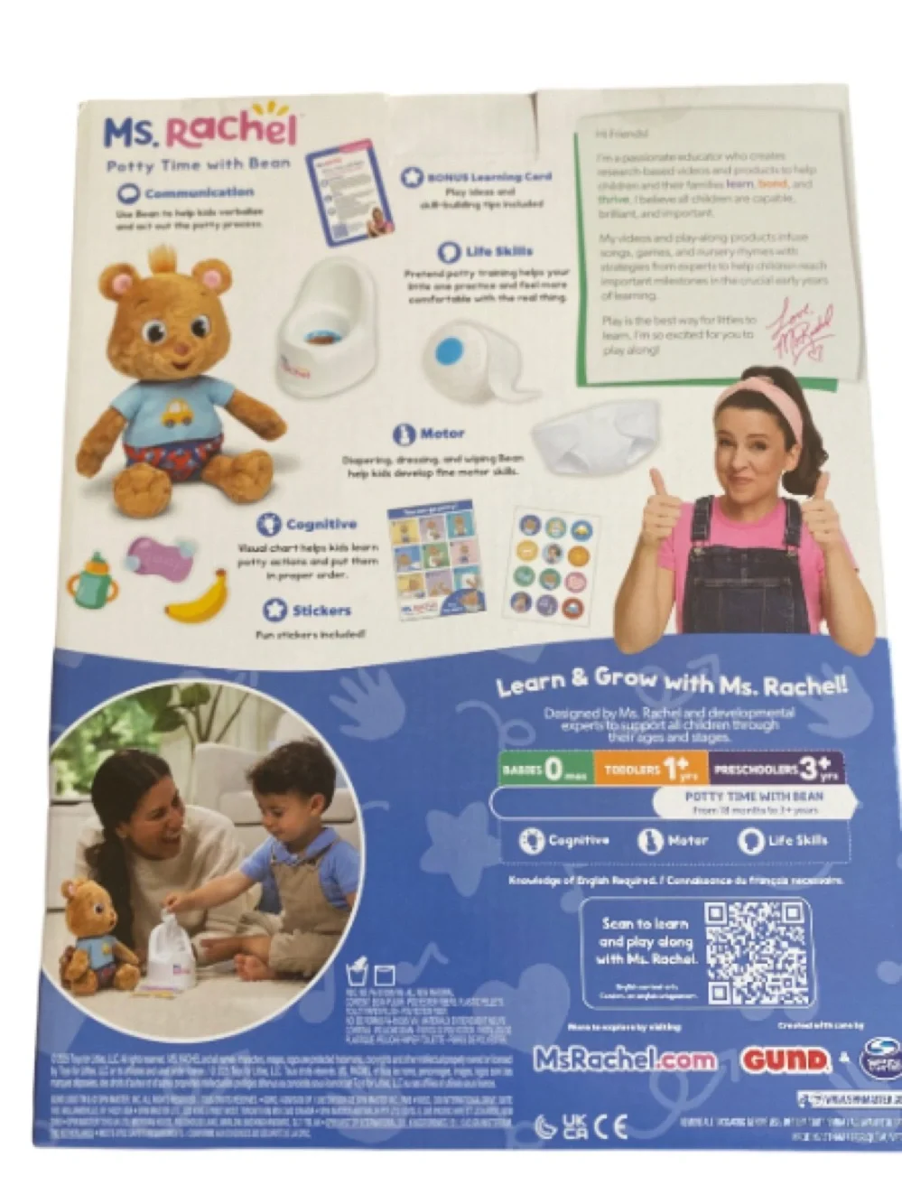 Ms. Rachel’s Potty Time  With Bean Plush Blue ShirtMs. NWT